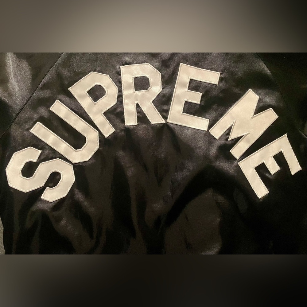 Champion Black Satin Bomber Jacket SS13